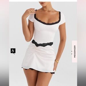 Mistress Rocks Ivory Satin Mini Dress